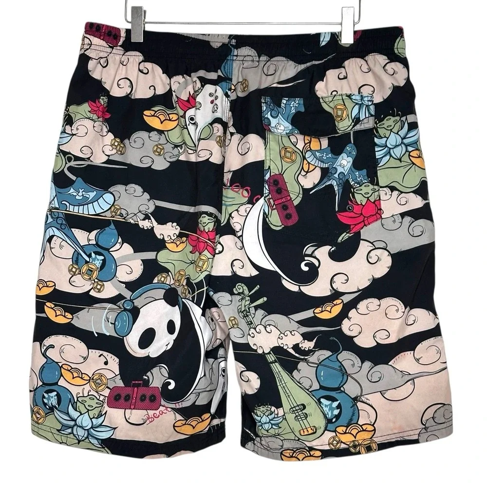 Music Panda Waterproof Beach Shorts Swimsuit Men36 Ultra Quick Dry No Mesh Liner